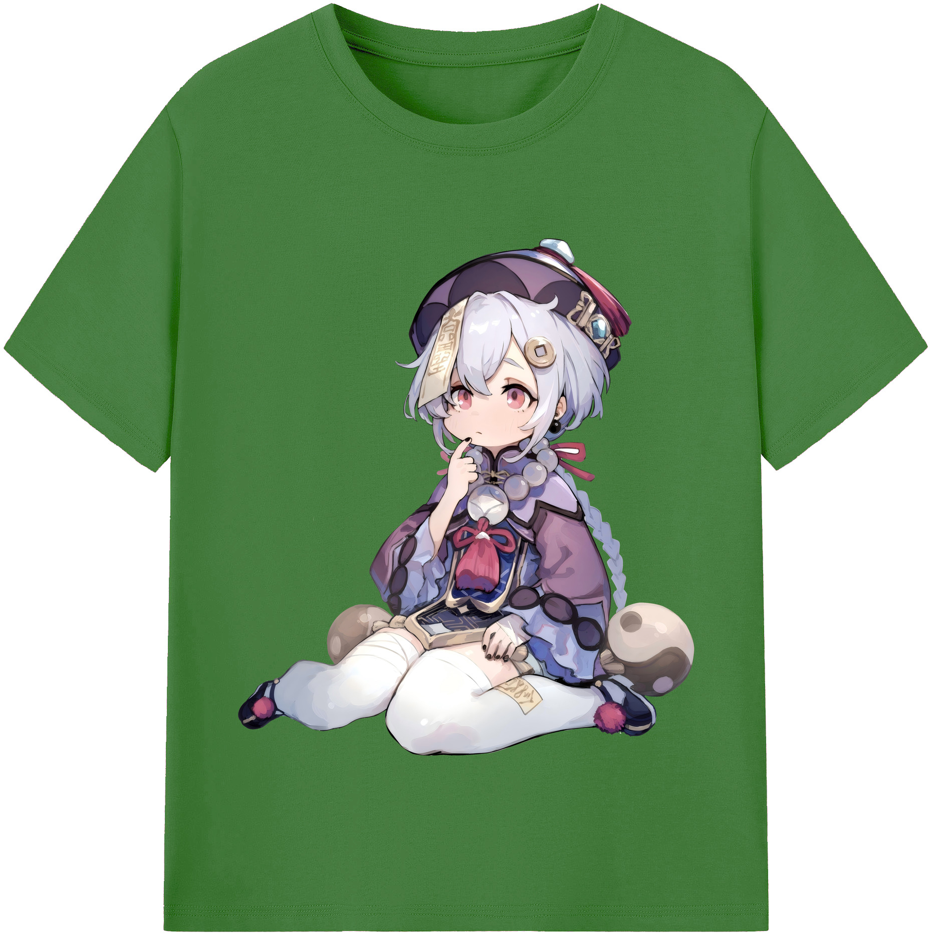 げんし神 七七 なな  genshin Nana レディースカジュアルプリントTシャツ（綿100％）